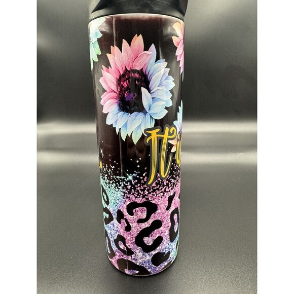 20oz skinny tumbler CUSTOM MADE stainless steel with Flip Top Sports Lid - Picture 5 of 6